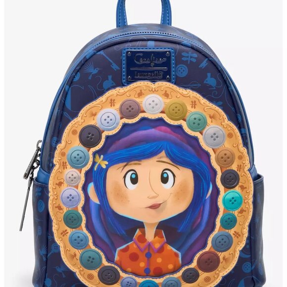 Loungefly Coraline Portal Button Frame Lenticular Mini Backpack & Wallet Set NWT main image 9